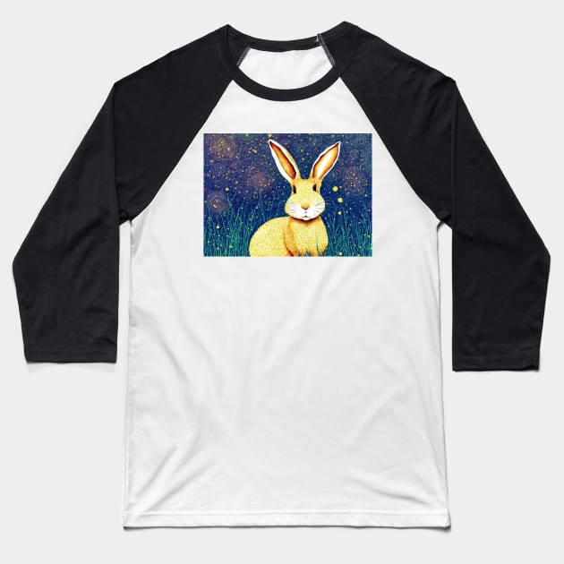 Sweet Rabbit Baseball T-Shirt by rachelboucher